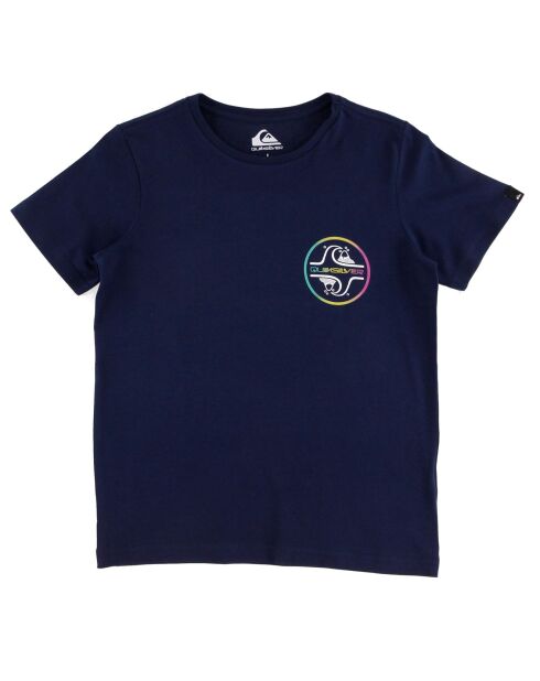 T-Shirt manches courtes logo rond bleu marine