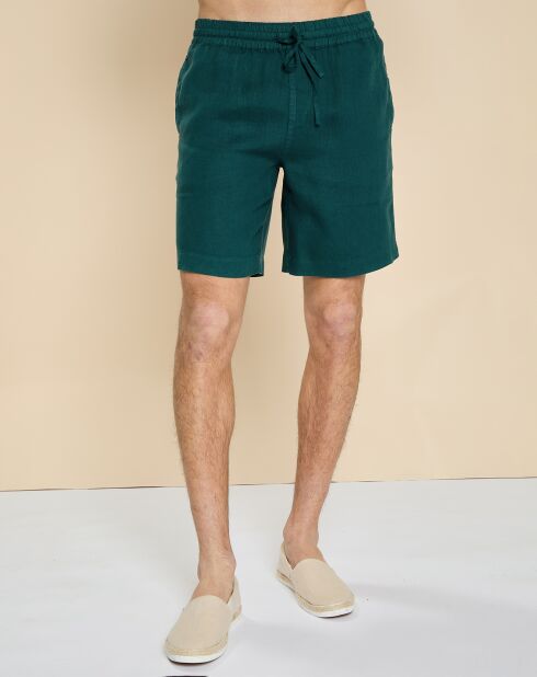 Short 100% Lin Danton fougère
