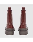 Chelsea boots en Cuir Simone marron