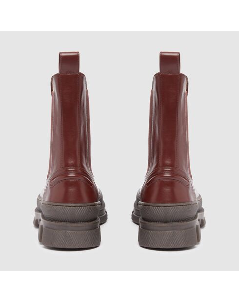 Chelsea boots en Cuir Simone marron