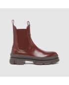 Chelsea boots en Cuir Simone marron