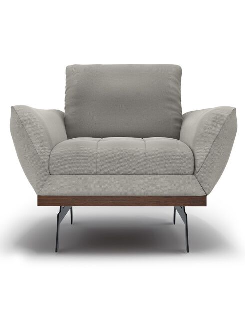 Fauteuil Olivier gris clair - 95x95x87 cm