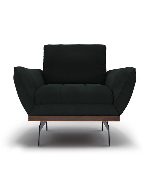 Fauteuil Olivier noir - 95x95x87 cm