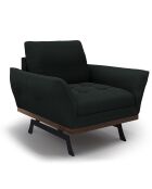 Fauteuil Olivier noir - 95x95x87 cm