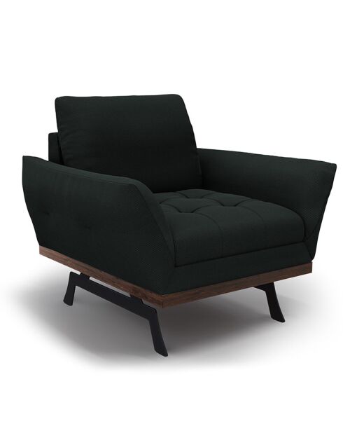 Fauteuil Olivier noir - 95x95x87 cm