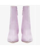 Bottines compensées en Cuir Frankie lilas - Talon 9 cm