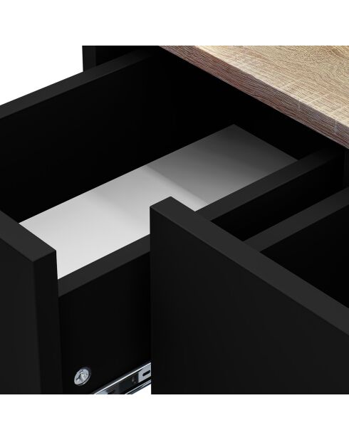 Table Basse Helene chêne naturel/noir - 120x60x35 cm