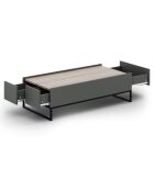 Table Basse Helene gris/chêne naturel - 120x60x35 cm