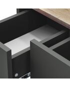 Table Basse Helene gris/chêne naturel - 120x60x35 cm