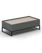 Table Basse Helene gris/chêne naturel - 120x60x35 cm