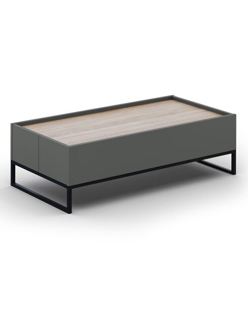 Table Basse Helene gris/chêne naturel - 120x60x35 cm