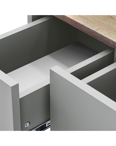 Table Basse Helene chêne naturel/gris clair - 120x60x35 cm