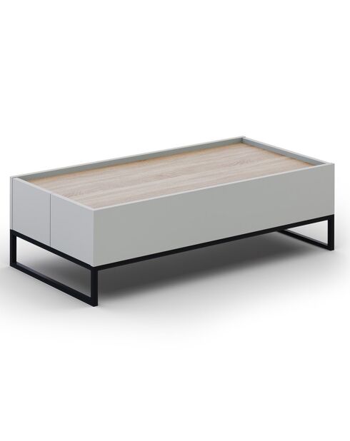 Table Basse Helene chêne naturel/gris clair - 120x60x35 cm
