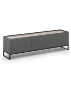 Meuble TV Helene gris/chêne naturel - 180x40x50 cm