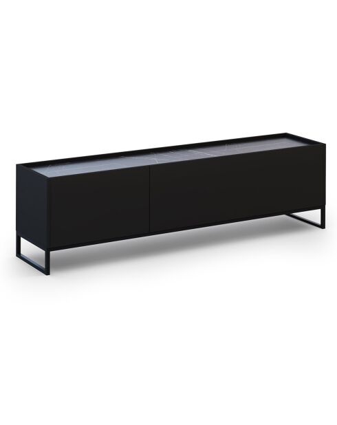 Meuble TV Helene noir - 180x40x50 cm