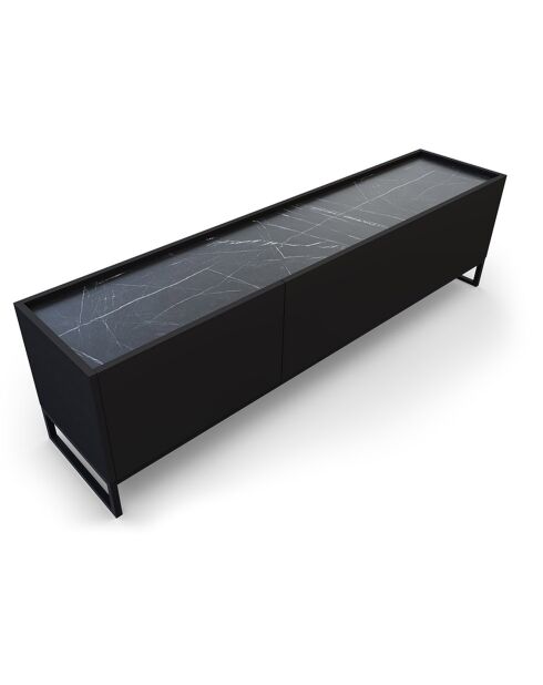 Meuble TV Helene noir - 180x40x50 cm