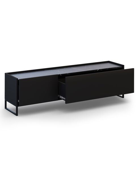 Meuble TV Helene noir - 180x40x50 cm