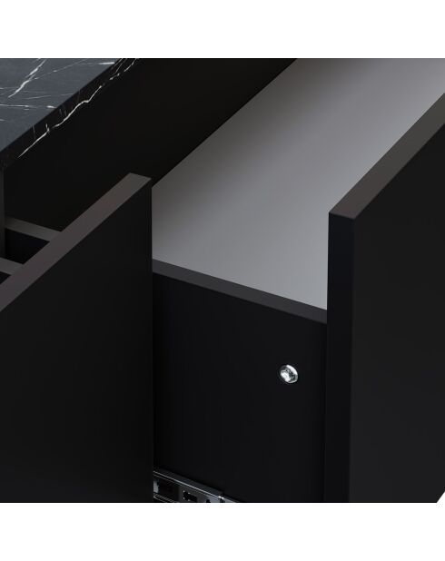 Meuble TV Helene noir - 180x40x50 cm