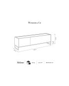 Meuble TV Helene noir - 180x40x50 cm