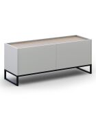 Meuble TV Helene chêne naturel/gris clair - 120x40x50 cm