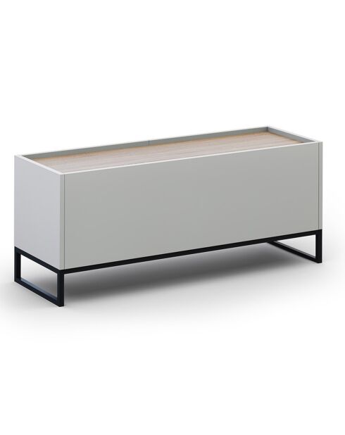 Meuble TV Helene chêne naturel/gris clair - 120x40x50 cm