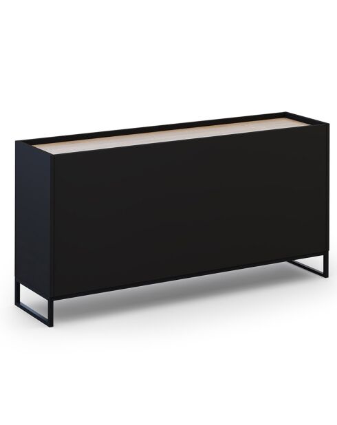 Buffet Helene chêne naturel/noir - 160x40x80 cm