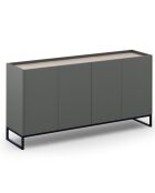 Buffet Helene gris/chêne naturel - 160x40x80 cm