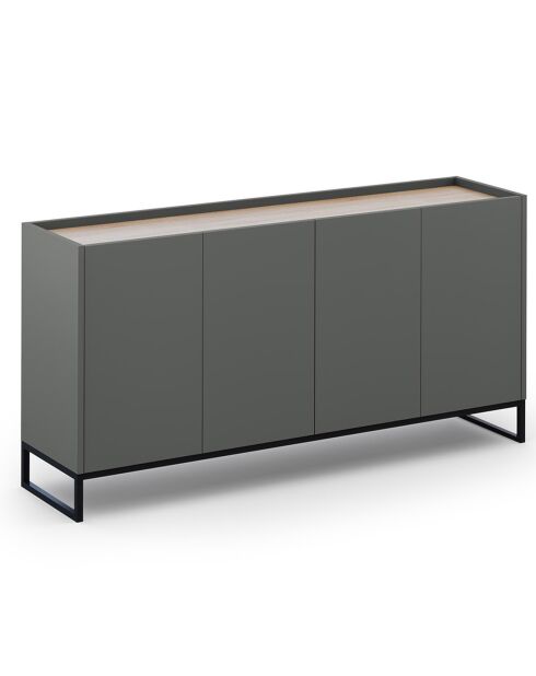 Buffet Helene gris/chêne naturel - 160x40x80 cm
