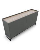 Buffet Helene gris/chêne naturel - 160x40x80 cm
