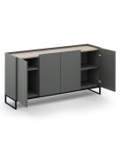 Buffet Helene gris/chêne naturel - 160x40x80 cm