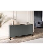 Buffet Helene gris/chêne naturel - 160x40x80 cm