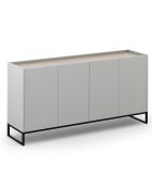 Buffet Helene chêne naturel/gris clair - 160x40x80 cm