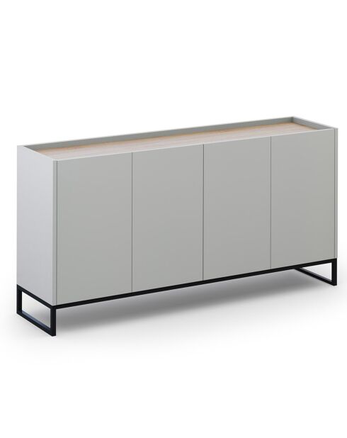 Buffet Helene chêne naturel/gris clair - 160x40x80 cm