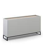 Buffet Helene chêne naturel/gris clair - 160x40x80 cm