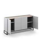 Buffet Helene chêne naturel/gris clair - 160x40x80 cm