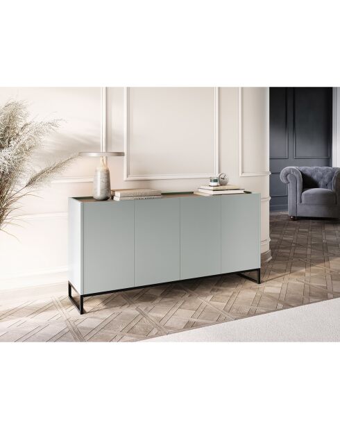Buffet Helene chêne naturel/gris clair - 160x40x80 cm