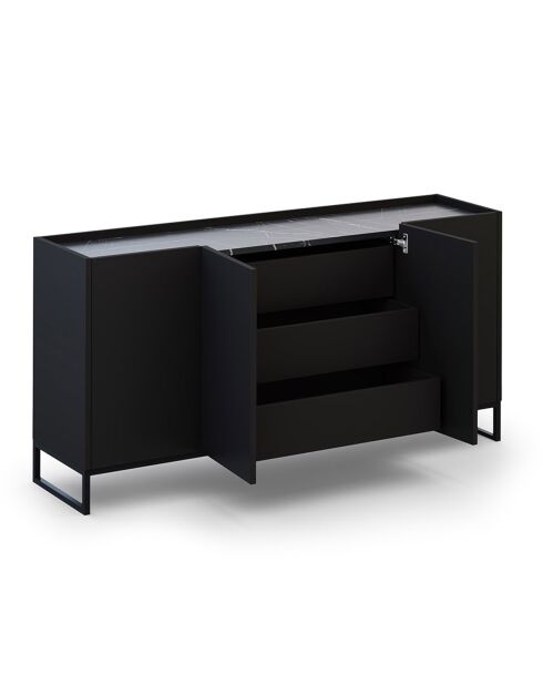 Buffet Helene noir - 160x40x80 cm