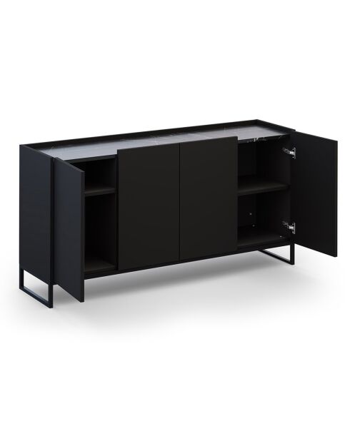 Buffet Helene noir - 160x40x80 cm