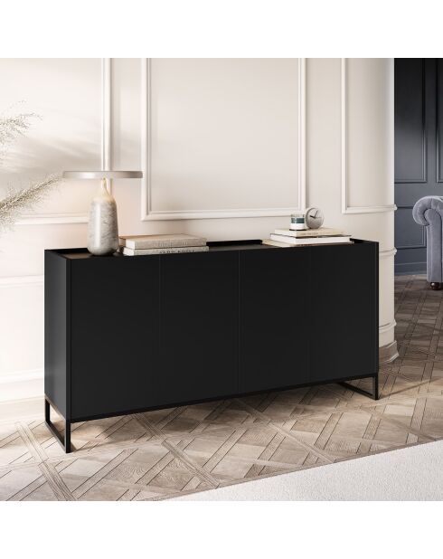 Buffet Helene noir - 160x40x80 cm