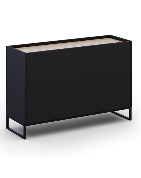 Commode Helene chêne naturel/noir - 120x40x80 cm