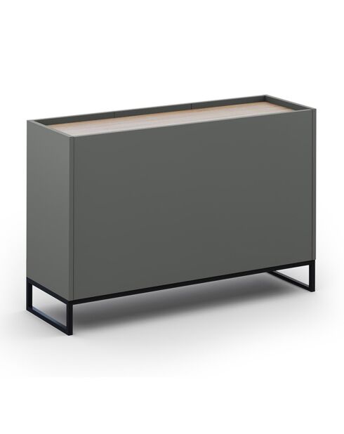 Commode Helene gris/chêne naturel - 120x40x80 cm