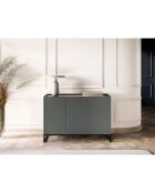 Commode Helene gris/chêne naturel - 120x40x80 cm