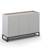 Commode Helene chêne naturel/gris clair - 120x40x80 cm