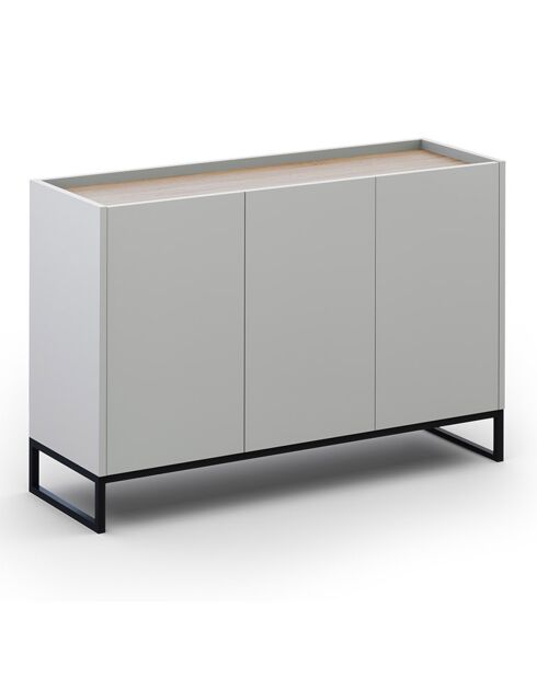 Commode Helene chêne naturel/gris clair - 120x40x80 cm