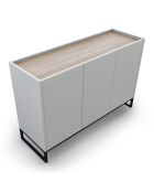 Commode Helene chêne naturel/gris clair - 120x40x80 cm