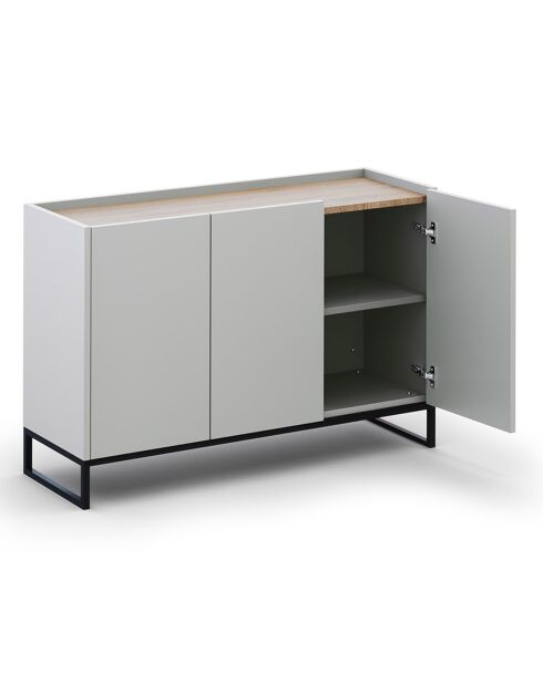 Commode Helene chêne naturel/gris clair - 120x40x80 cm