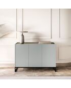 Commode Helene chêne naturel/gris clair - 120x40x80 cm