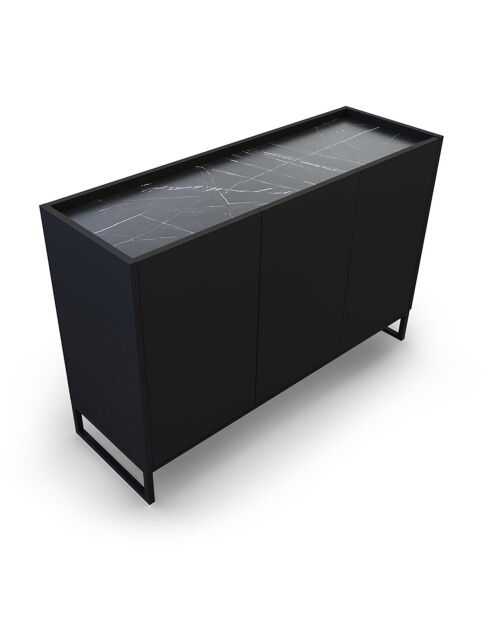 Commode Helene noire - 120x40x80 cm