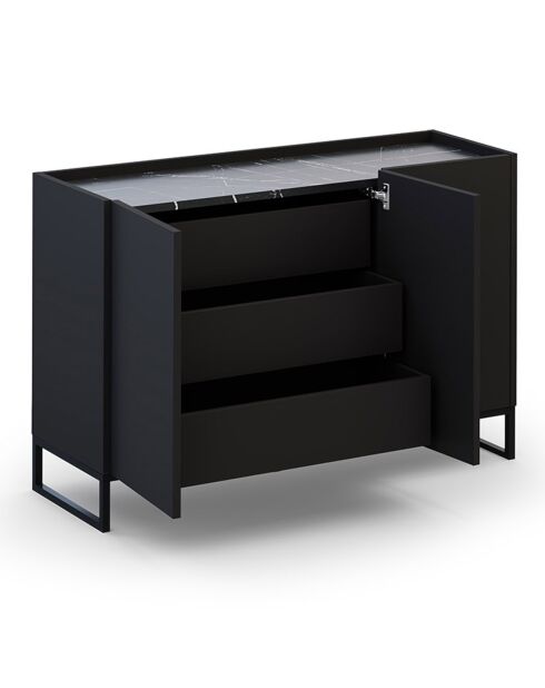 Commode Helene noire - 120x40x80 cm