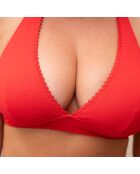 Haut de maillot de bain triangle Lea rouge